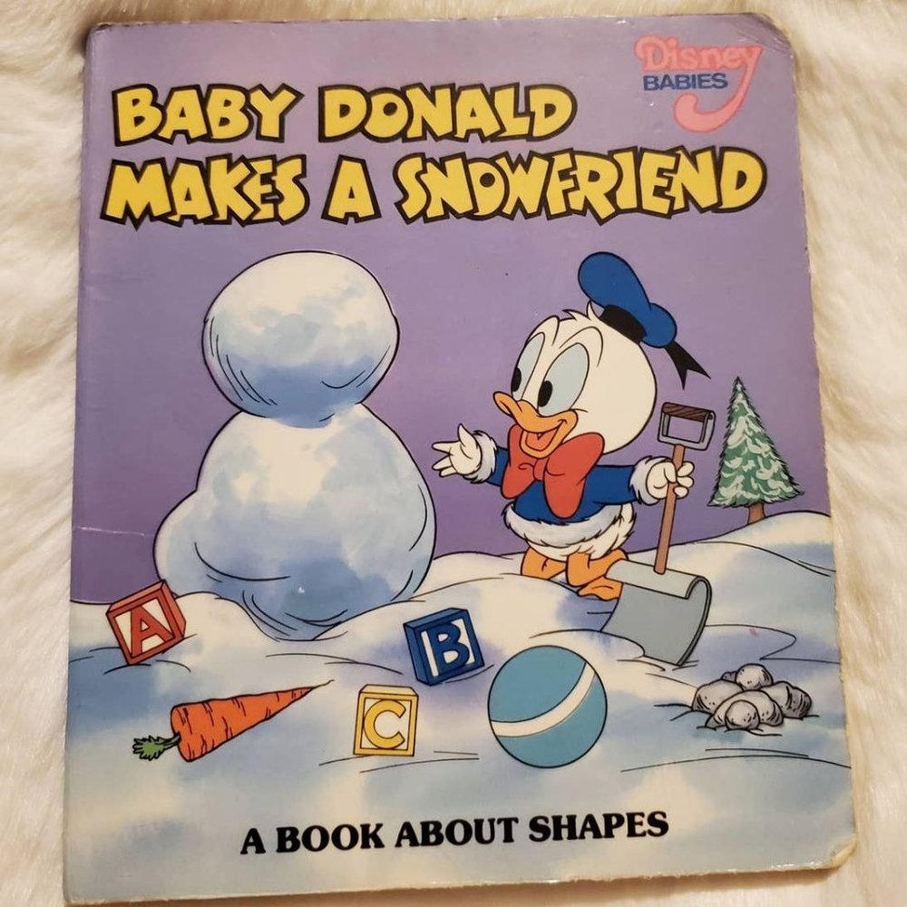 Baby Donald Makes A Snowfriend Board Book Shapes Mickey Mouse Disney Easter